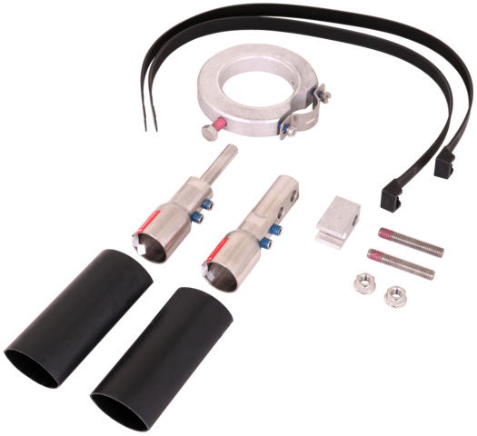 Connection kit with mounting material f. HVI power long Conductor D 27mm black
