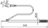 Disch. device, contact/coupling electr. single-pole, L=465mm w. earthing clamp