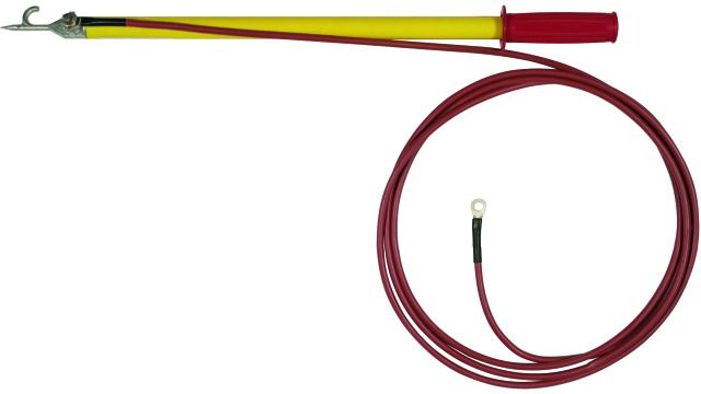 Disch. device, contact/coupling electr. single-pole, L=465mm w. cable lug 10mm²