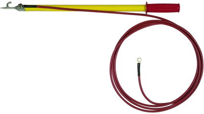 Disch. device, contact/coupling electr. single-pole, L=465mm w. cable lug 10mm²
