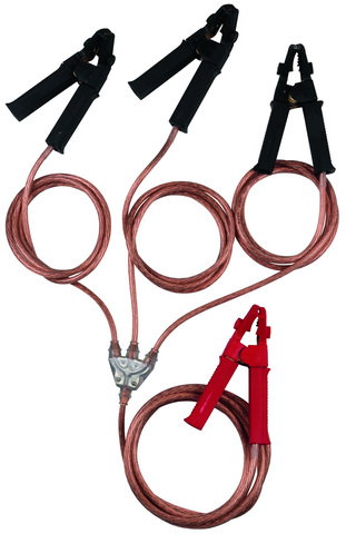Equipotential bonding device 3+1 with pole tongs 3x black 1x red D 5-25mm