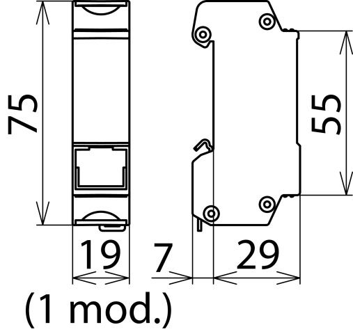 Surge arrester DEHNpatch with 2 RJ45 sockets – Görsel 2 / 2