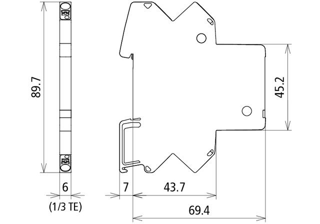 Compact combined arrester for 1 pair BLITZDUCTORconnect w. fault indication – Görsel 2 / 2