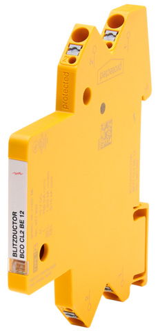 Compact arrester for 2 single cores BLITZDUCTORconnect w. fault indication