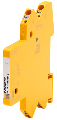Compact combined arrester for 1 pair BLITZDUCTORconnect w. fault indication