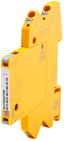 Modular combined arrester for 2 single lines BLITZDUCTORconnect with status indication