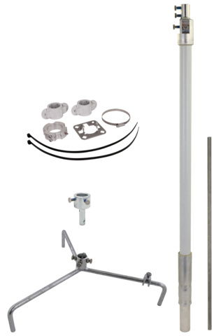 Air-term. mast for HVI light plus -SET- D 40 mm L 2700 mm R 320 mm