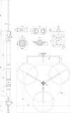 Air-term. mast for HVI light plus -SET- D 40 mm L 2700 mm R 320 mm
