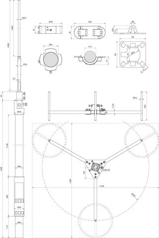 Air-term. mast for HVI light plus -SET- D 40 mm L 4700 mm R 560 mm – Görsel 2 / 2