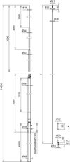 Air-term: mast L9.0m w. HVI light plus D 21mm Cu L min. 10m grey -SET-