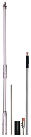 Supporting tube w. HVI light pl. a. air- term. tip f. rafter/metal roof bracket SET