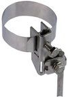 Antenna pipe clamp D 16-168mm StSt w. connection f. Rd 6-8/10 or 4-50mm²