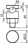 KS (clamping screw) connector StSt(V4A) f. Rd 6-10mm one-piece