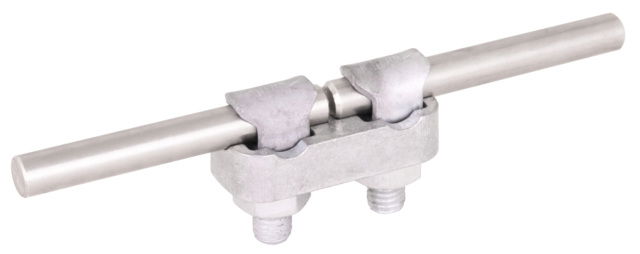 KS connector Zamak-steel/tZn f. Rd 7-10mm, two-part distance 30mm