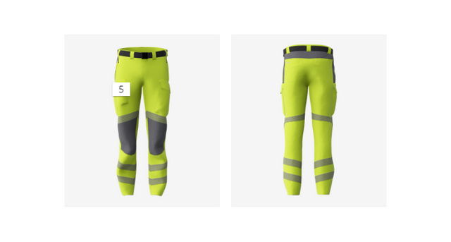 Arc-fault-tested protective trousers "Outdoor", APC 2, CONFIGURED – Görsel 2 / 2