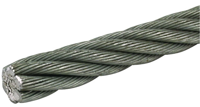 Cable 10mm 42mm² St/gal Zn (114x0.65mm) coil 100m +/-5%, weight approx. 33kg