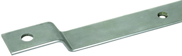 Terminal lug angled Fl 30x3.5mm StSt (V4A) L 1500mm with bore 11mm