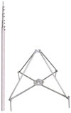 -SET- telesc. air-term. rod L6.5m Al with 4-legged stand D50mm R680mm StSt