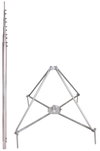-SET- teles. air-term. rod L8.0m Al w. four-legged stand D60mm R680mm StSt