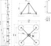 -SET- teles. air-term. rod L8.0m Al w. four-legged stand D60mm R680mm StSt