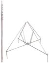 -SET- telescopic air-term. rod L8.0m Al w. four-legged stand D60mm R1330mm StSt