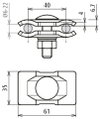 Parallel connector HDG steel (St/tZn) for Rd 6-22mm