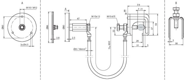 Connection kit 16mm² L 600mm with connect. clamp a. fixed earth. terminal – Görsel 2 / 2