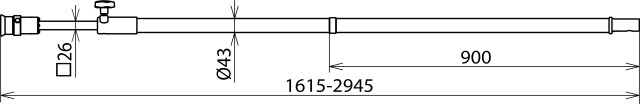 Telescopic earthing rod w. plug-in coup. L 1760-3015mm w. cone coupling SQL – Görsel 2 / 2