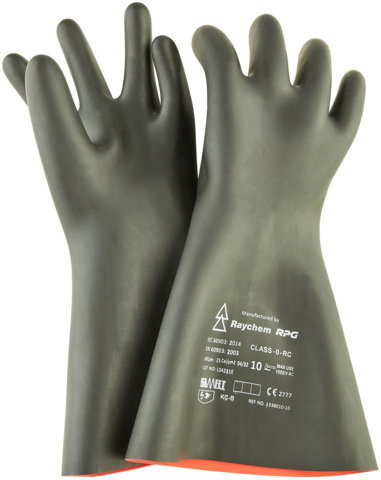 Insulating gloves cl.0 cat. RC f. live working -1000V, size 11