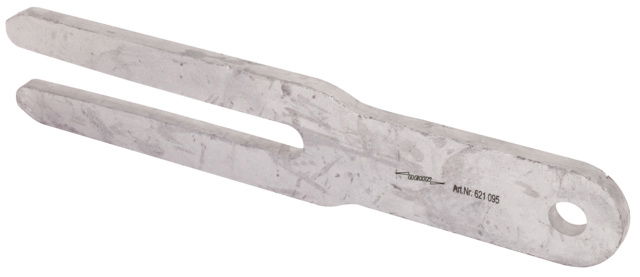 Earth rod fork for screwable earth rod Galvanised steel 400x78x12mm