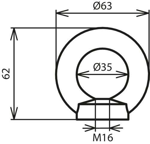 Ring nut M16 St/tZn – Görsel 2 / 2