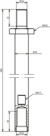 Earth rod screwable St/tZn D 20 mm L 500 mm M16