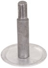 Foot with flange plate St/tZn D 80/20mm L 100mm M16 for screwable ER