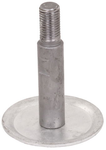 Foot with flange plate St/tZn D 80/20mm L 100mm M16 for screwable ER
