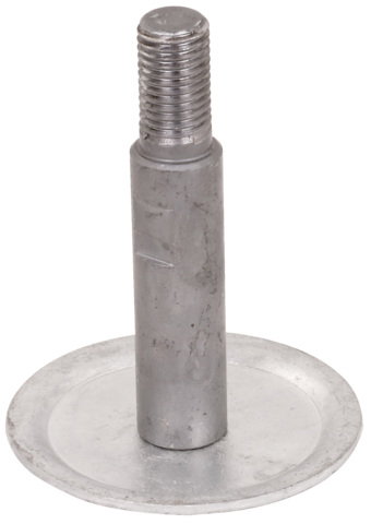 Foot with flange plate St/tZn D 80/20mm L 100mm M16 for screwable ER
