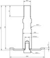 Foot with flange plate St/tZn D 80/20mm L 100mm M16 for screwable ER