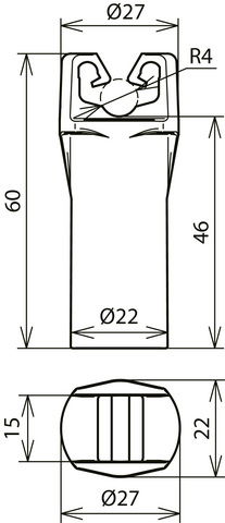DEHNiso-DLH conductor holder f. Rd 8mm with bushing D 10mm PE – Görsel 2 / 2
