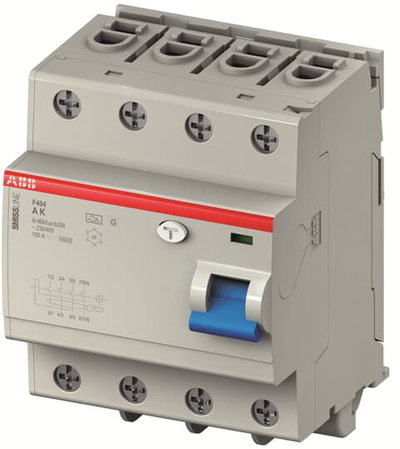 Residual Current Circuit Breaker F400 - 4P - 30 mA - 63 A - Type A APR
