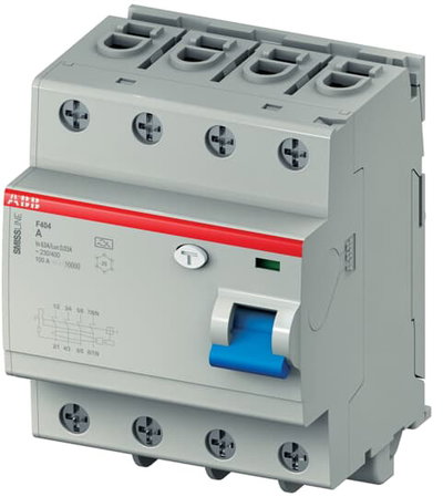 Residual Current Circuit Breaker F400 - 4P - 300 mA - 63 A - Type A