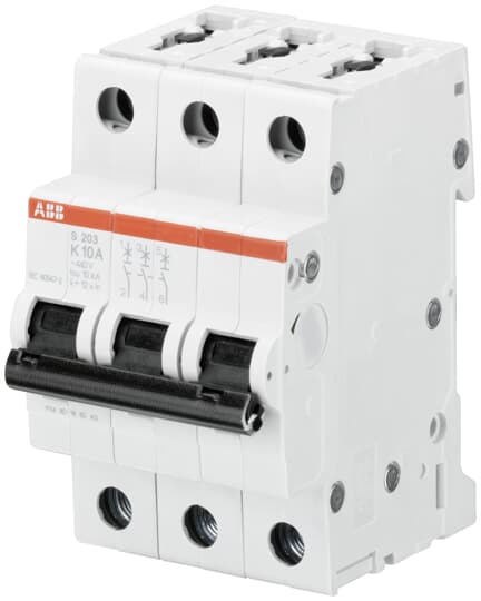 Miniature Circuit Breaker - S200 - 3P - 8 A - K - (AC) 6 kA