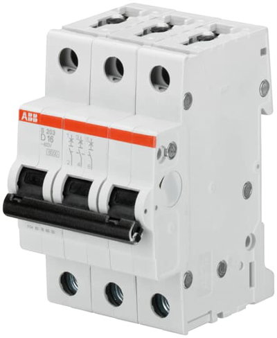 Miniature Circuit Breaker - S200 - 3P - 8 A - D - (AC) 6 kA