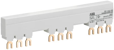 PS1-3-2-100 3-phase busbar for 3 MS116 /MS132 with 2 HK/SK, Ie=100A