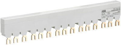 PS1-5-0-100 3-phase busbar for 5 MS116 / MS132, Ie=100A