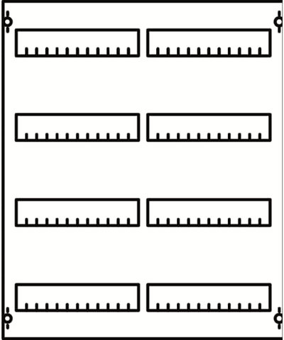 DIN rail mounting devices module, 600 mm x 500 mm x 120 mm , 4 rows , 0 GU , Field width: 2