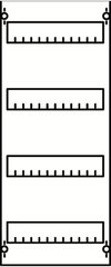 DIN rail mounting devices module, 600 mm x 250 mm x 120 mm , 4 rows , 0 GU , Field width: 1