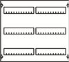 DIN rail mounting devices module, 450 mm x 500 mm x 120 mm , 3 rows , 00 GU , Field width: 2