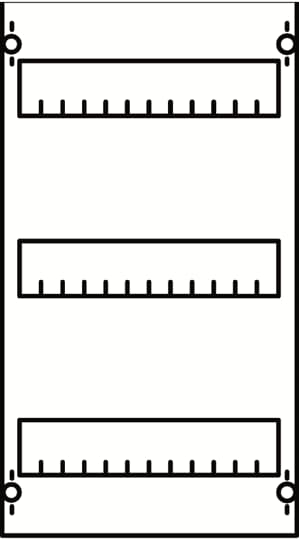 DIN rail mounting devices module, 450 mm x 250 mm x 120 mm , 3 rows , 00 GU , Field width: 1