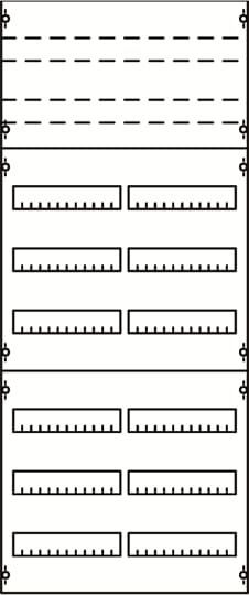 DIN rail devices and DIN rail terminals module, 1200 mm x 500 mm x 120 mm , 5 rows , 4 GU , Field width: 2