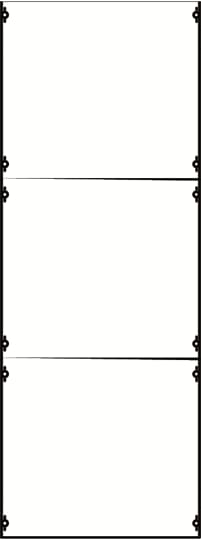 Touch guard module, 1350 mm x 500 mm x 120 mm , 0 rows , 5 GU , Field width: 2
