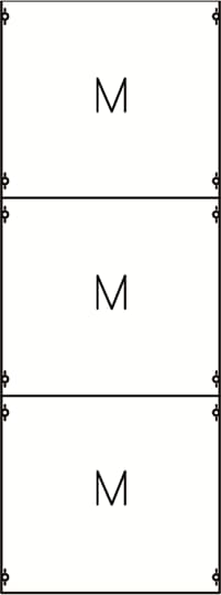Mounting plate module, 1350 mm x 500 mm x 120 mm , 0 rows , 5 GU , Field width: 2